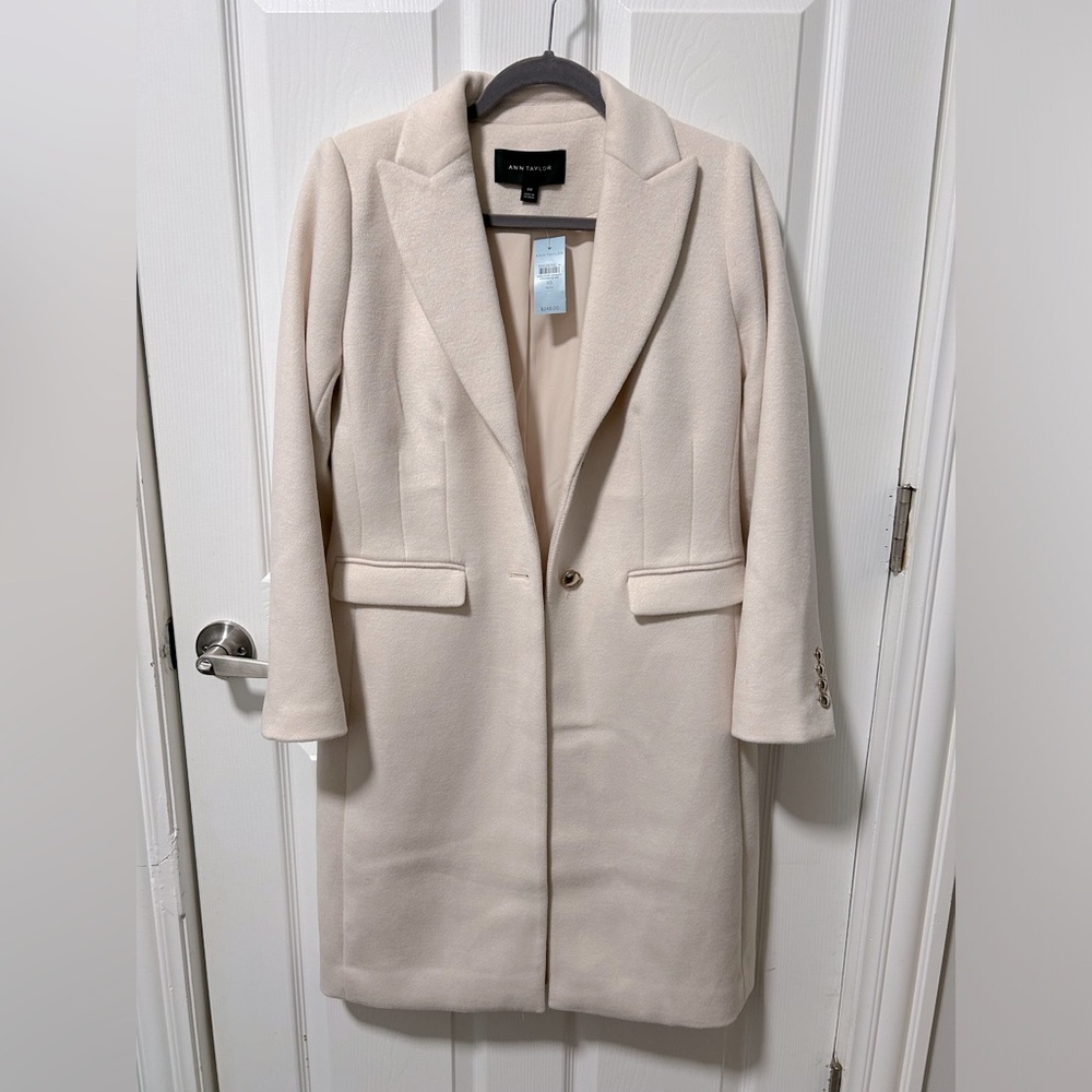 Wool Blend Trench Jacket (Ann Taylor)